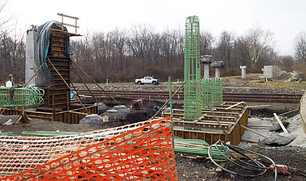 Footbridge construction—looking west