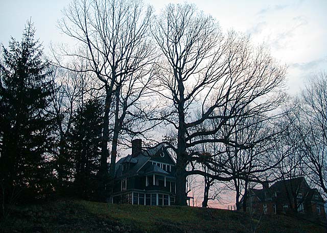 Prominent houses on the hill