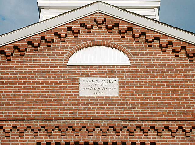 Logan Valley Baptist Church - original date stone